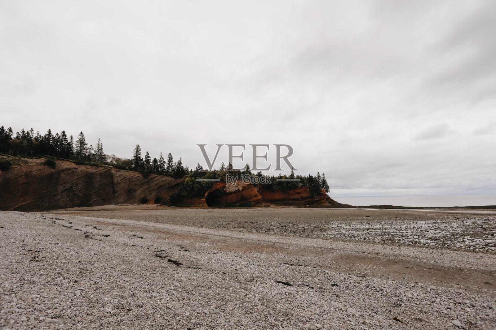 退潮时的芬迪湾照片摄影图片