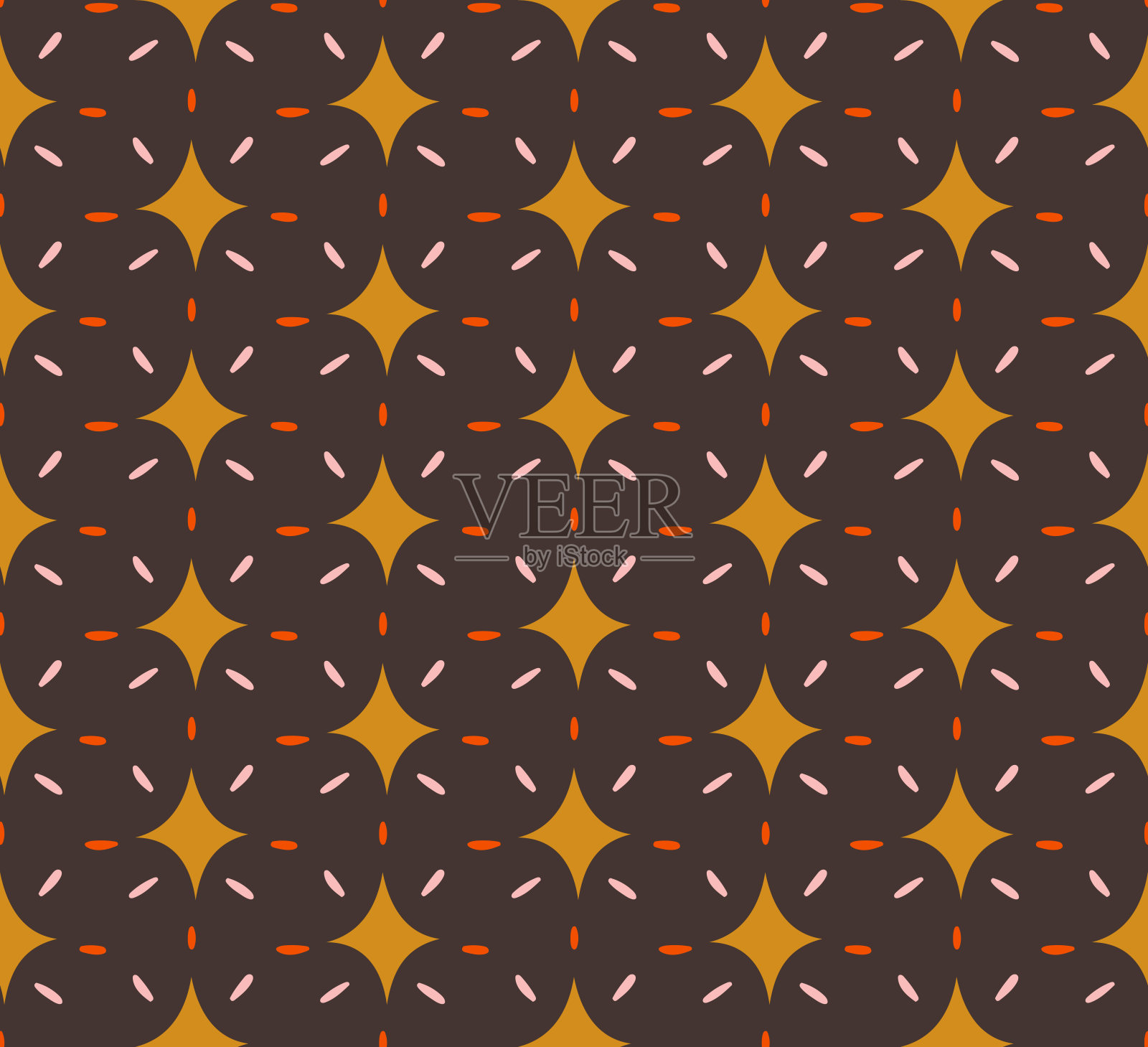 可爱的无缝图案与流星元素。矢量插图的背景，壁纸，打印。插画图片素材