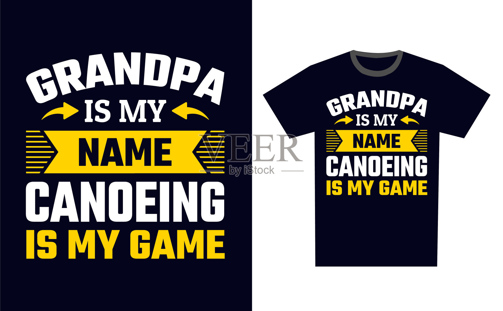 皮划艇T恤设计模板向量插画图片素材