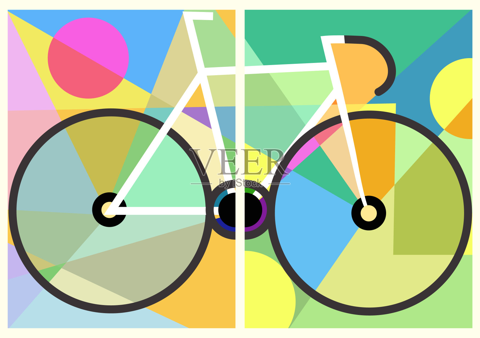 公路自行车。循环抽象矢量图插画图片素材