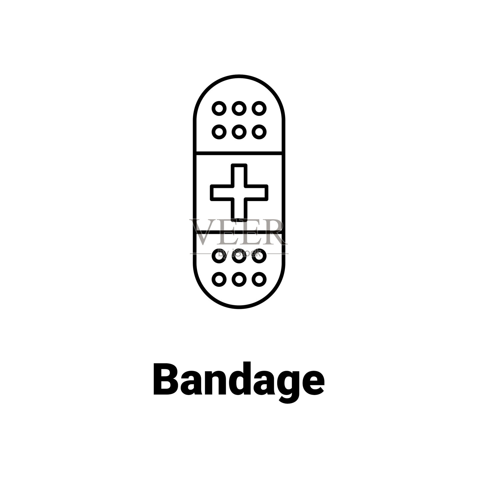 绷带矢量图标容易修改插画图片素材