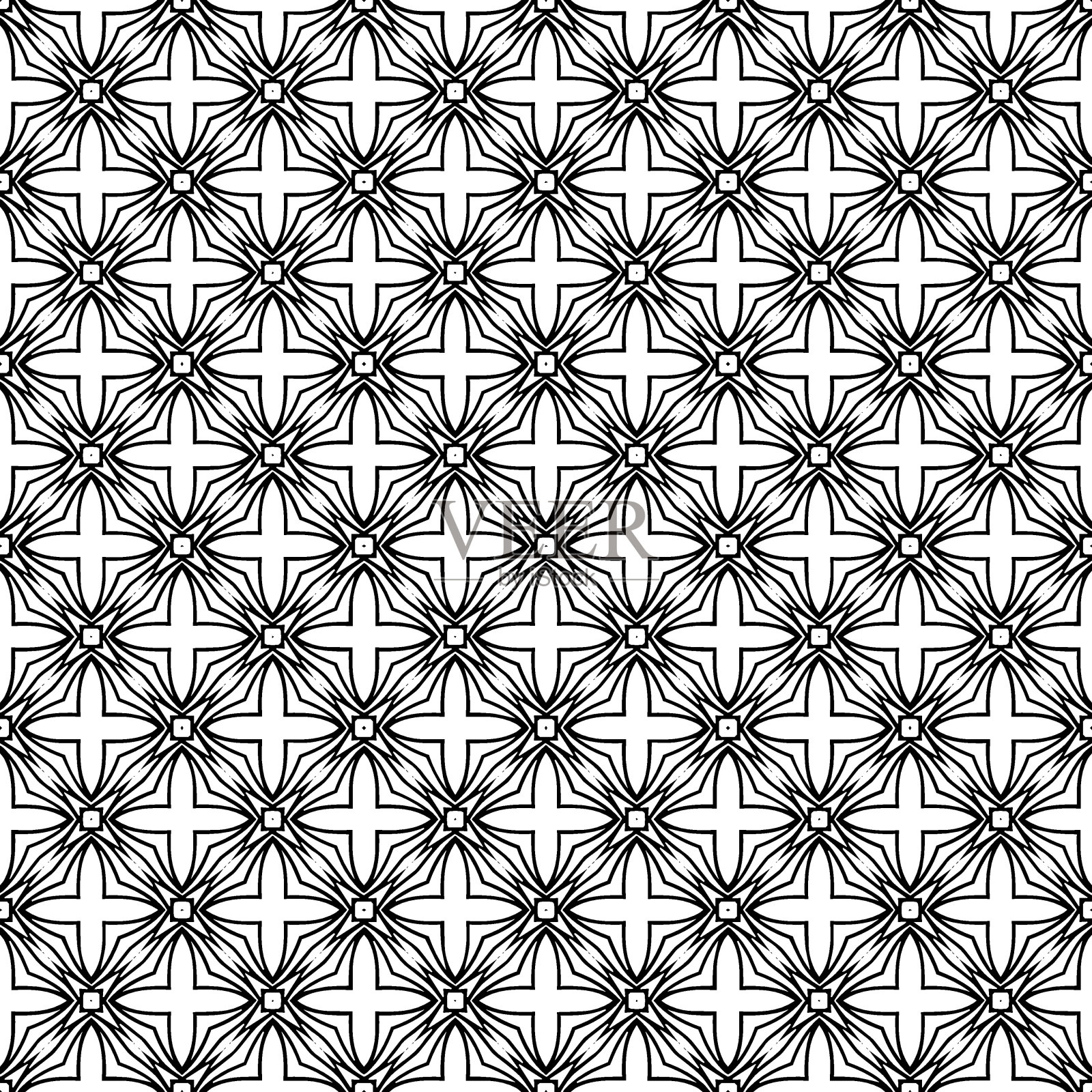黑白无缝图案纹理。灰度装饰平面设计。插画图片素材