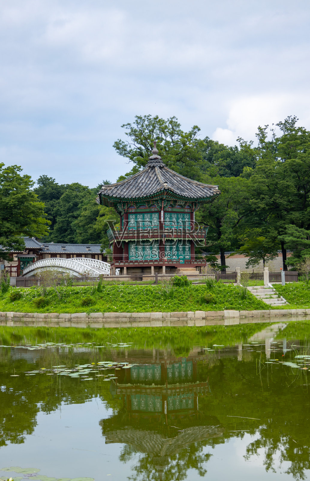 韩国首尔景福宫及其花园照片摄影图片