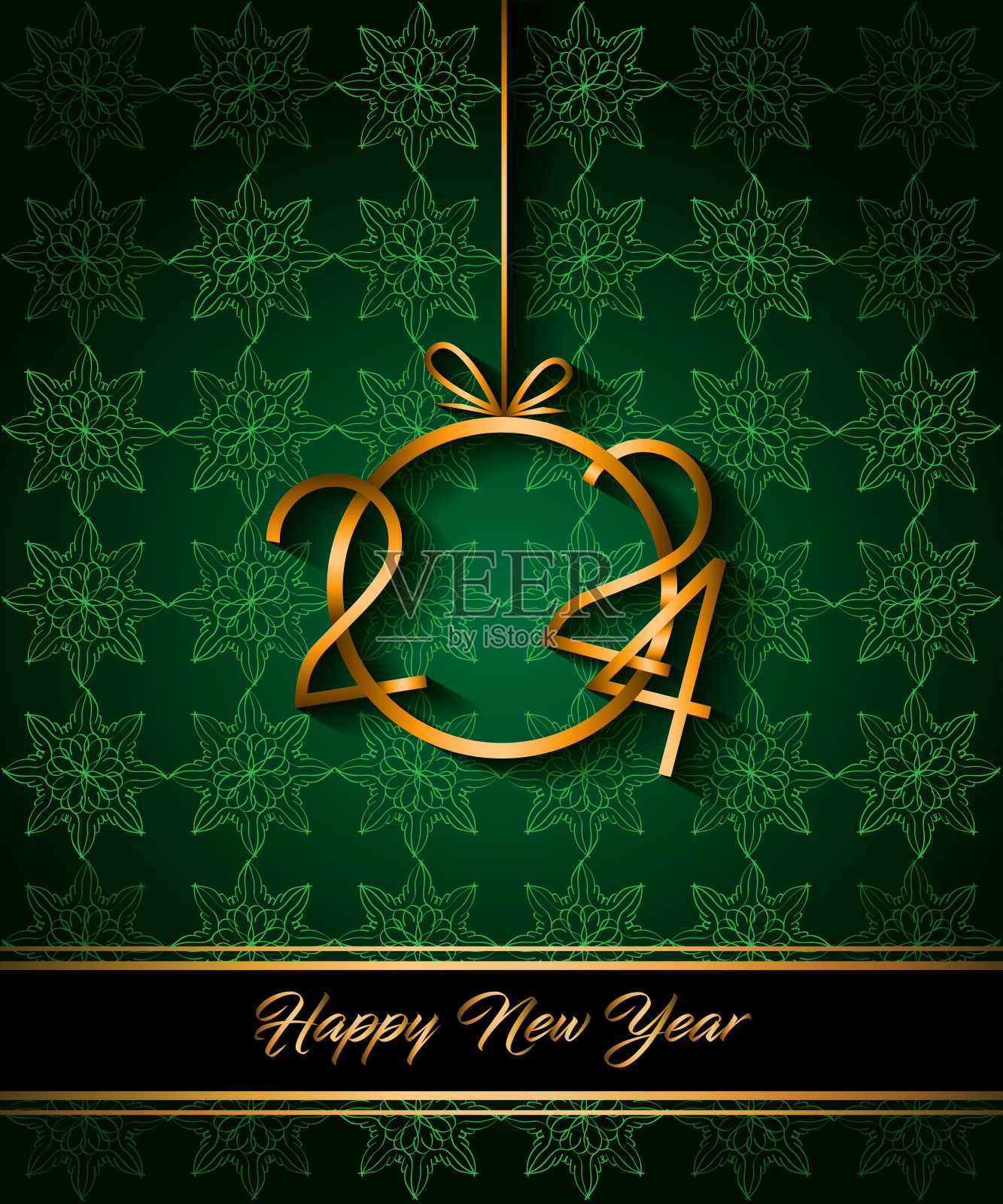 2024新年快乐背景为您的季节邀请，节日海报，贺卡。插画图片素材