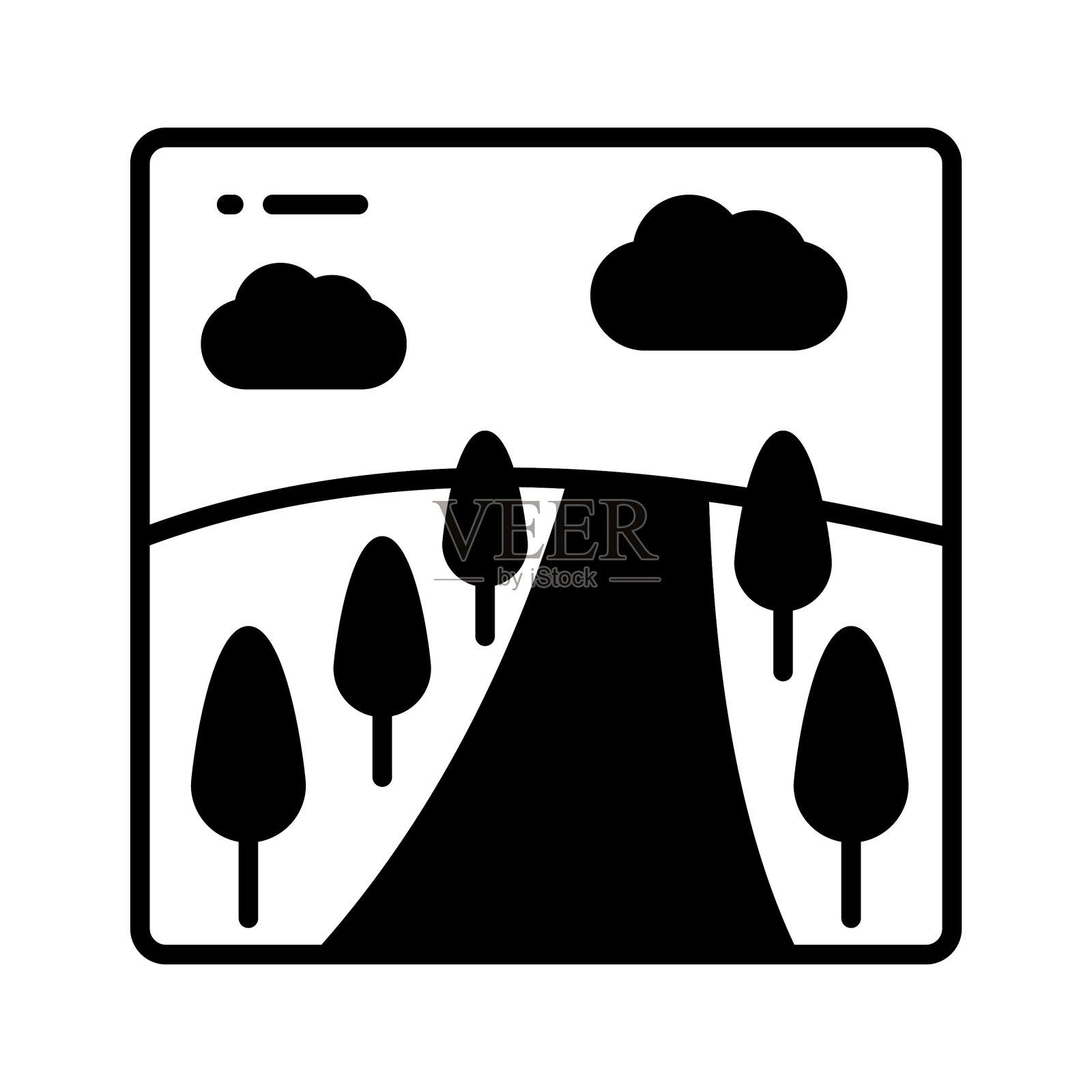 设计精美的景观矢量在现代风格，易于使用和下载插画图片素材