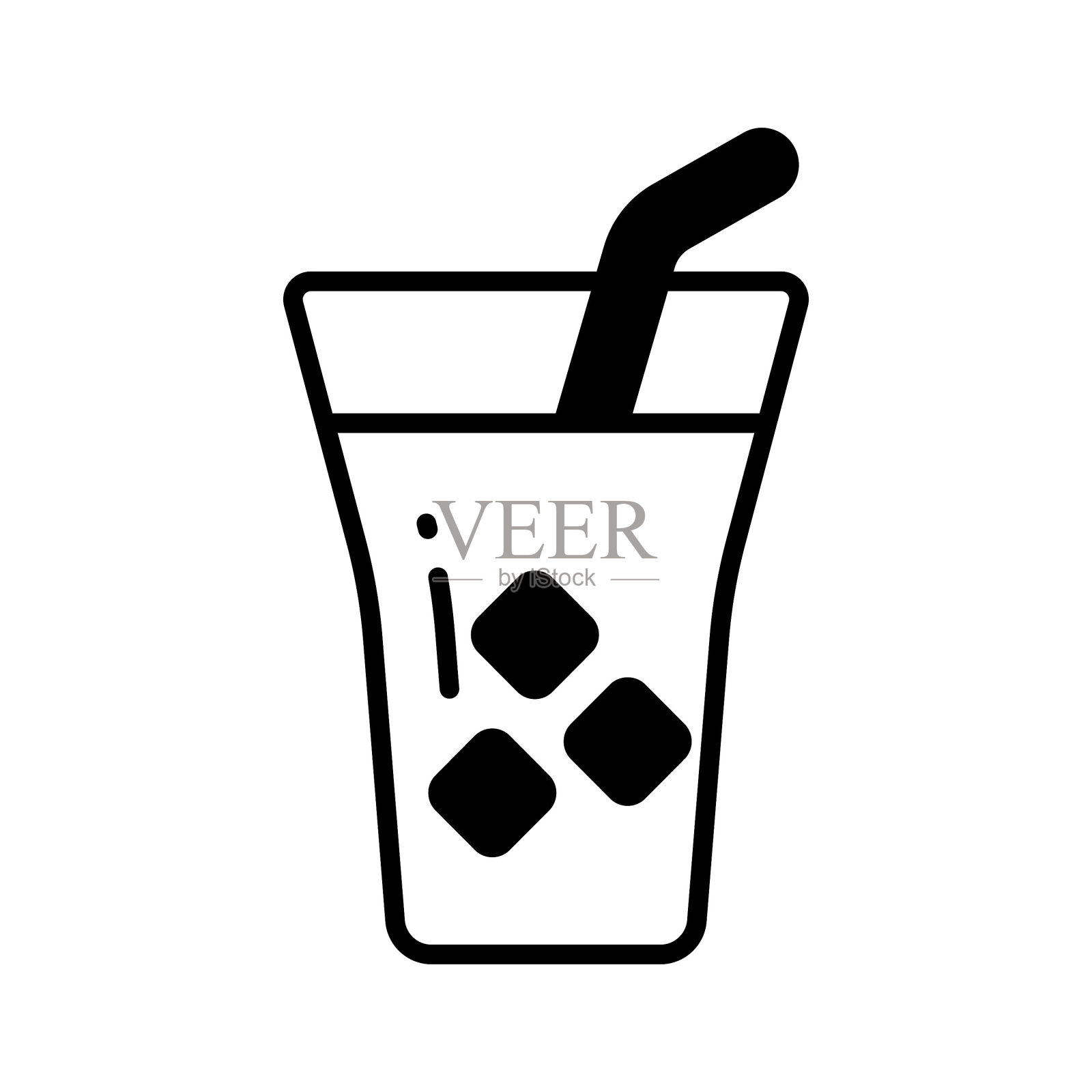 抓住这个吸引人的向量在现代风格的冷饮，易于使用插画图片素材