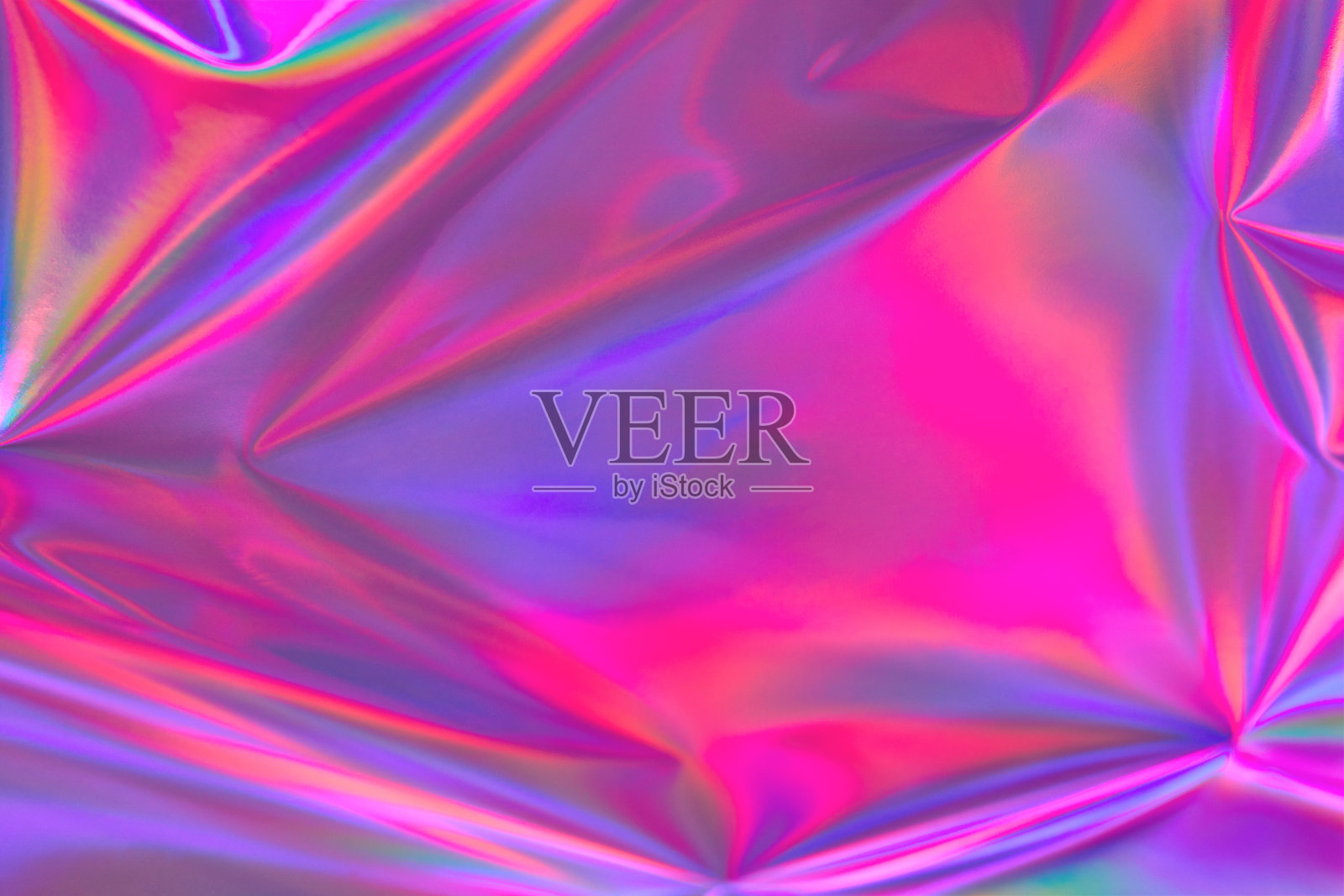 抽象霓虹全息金属箔背景在80年代，90年代的风格照片摄影图片