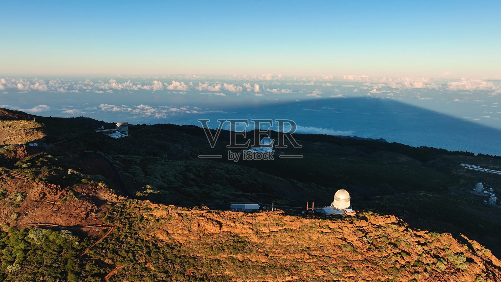 拉帕尔马岛上的穆夏乔斯广场的航拍照片照片摄影图片