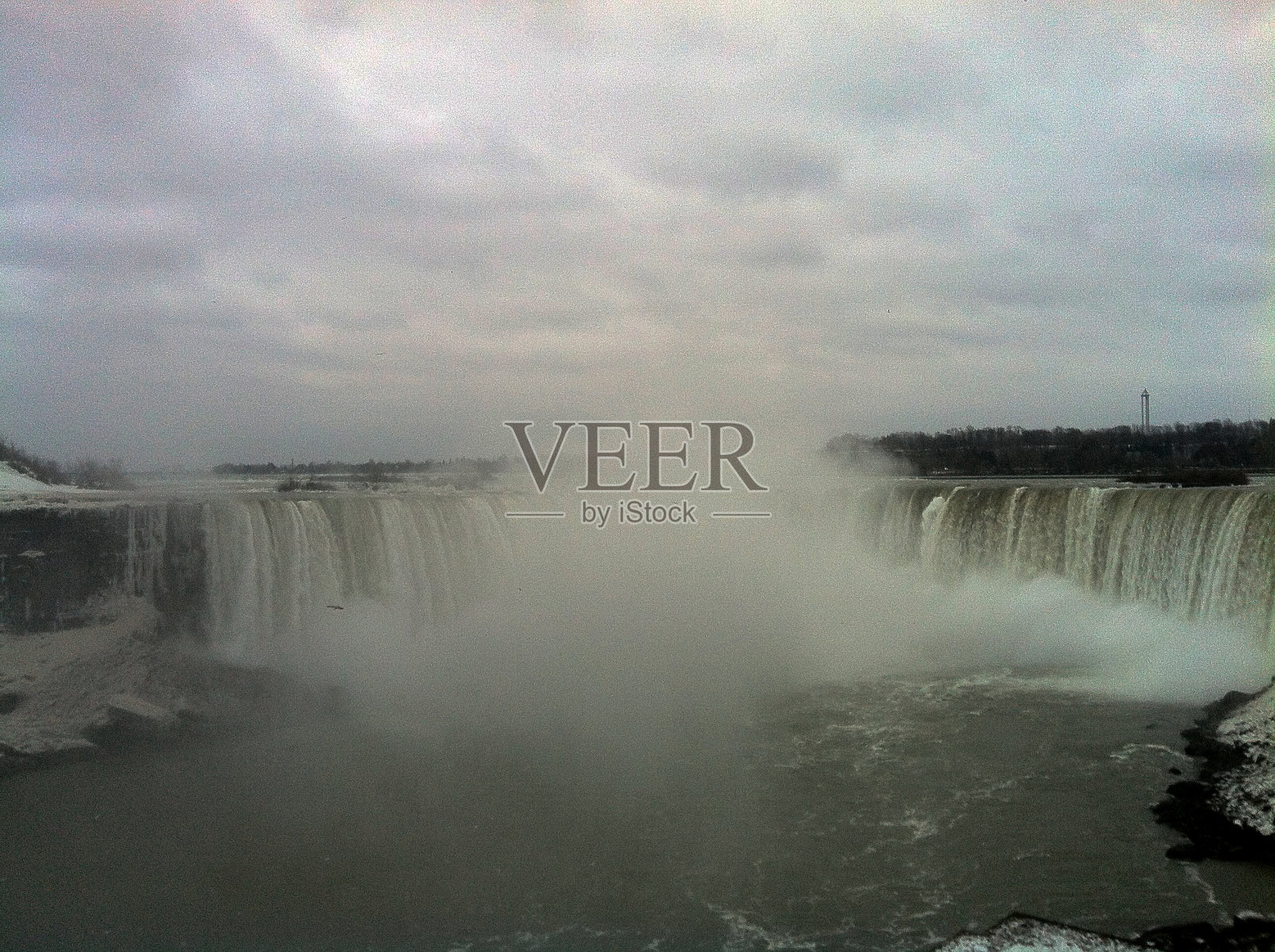 冬天的尼亚加拉瀑布照片摄影图片