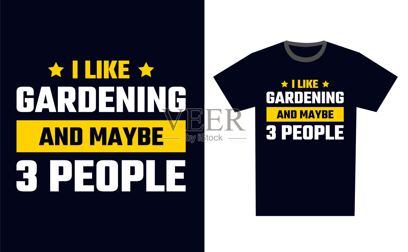 园艺T恤设计模板矢量插画图片素材