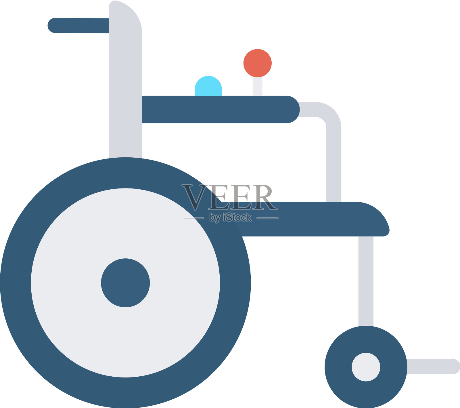 电动轮椅图标形象合适插画图片素材