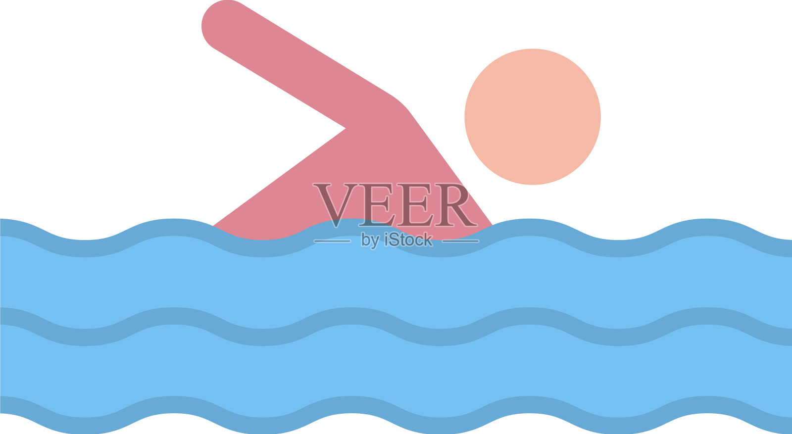 人游泳图标图像适合插画图片素材