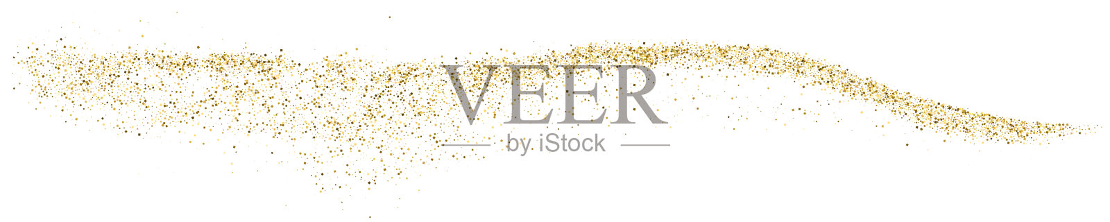 金色闪光纹理。横向长banner。插画图片素材