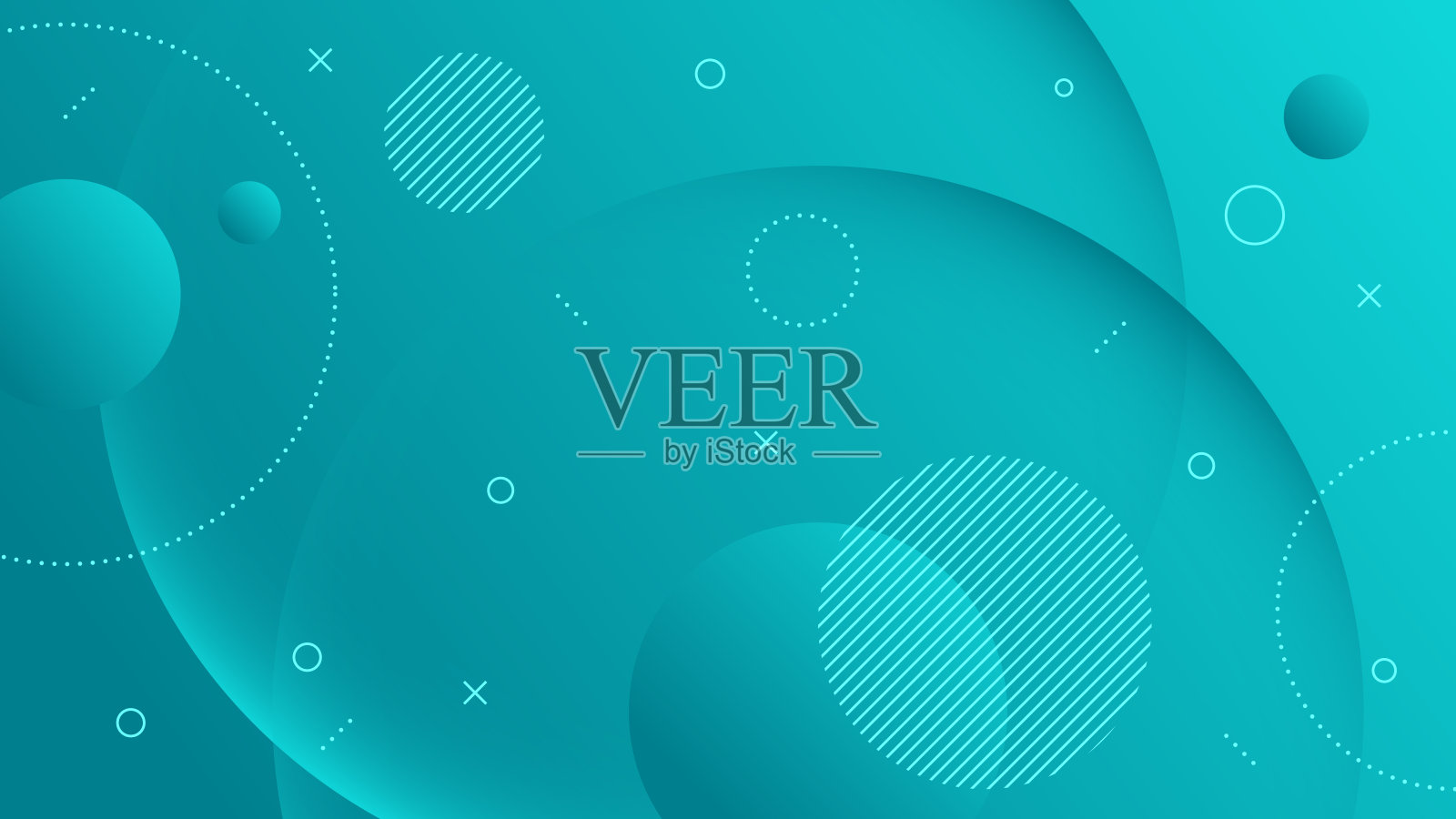 现代抽象背景与运动圆圆波复古插画图片素材