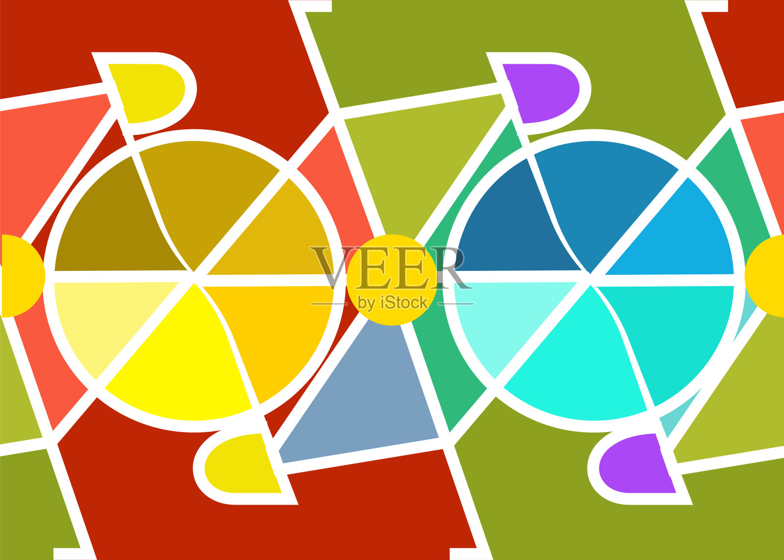 公路自行车无缝模式。循环抽象矢量图插画图片素材