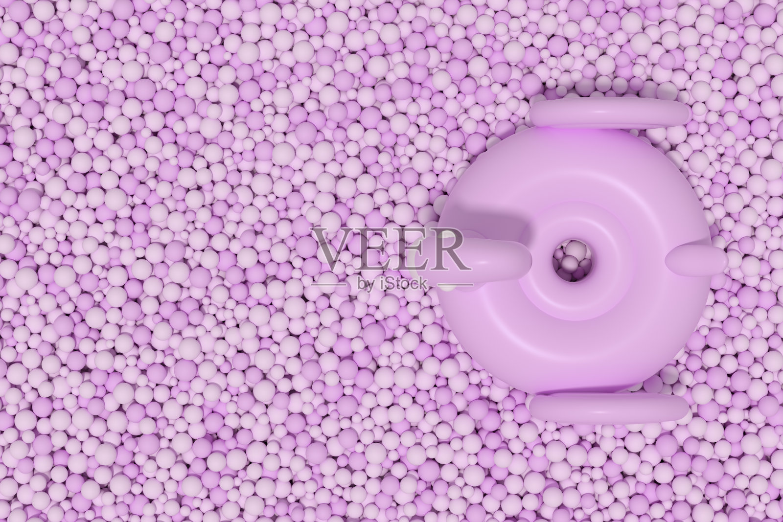 充气火烈鸟对彩色球最小的夏季旅游假期背景照片摄影图片