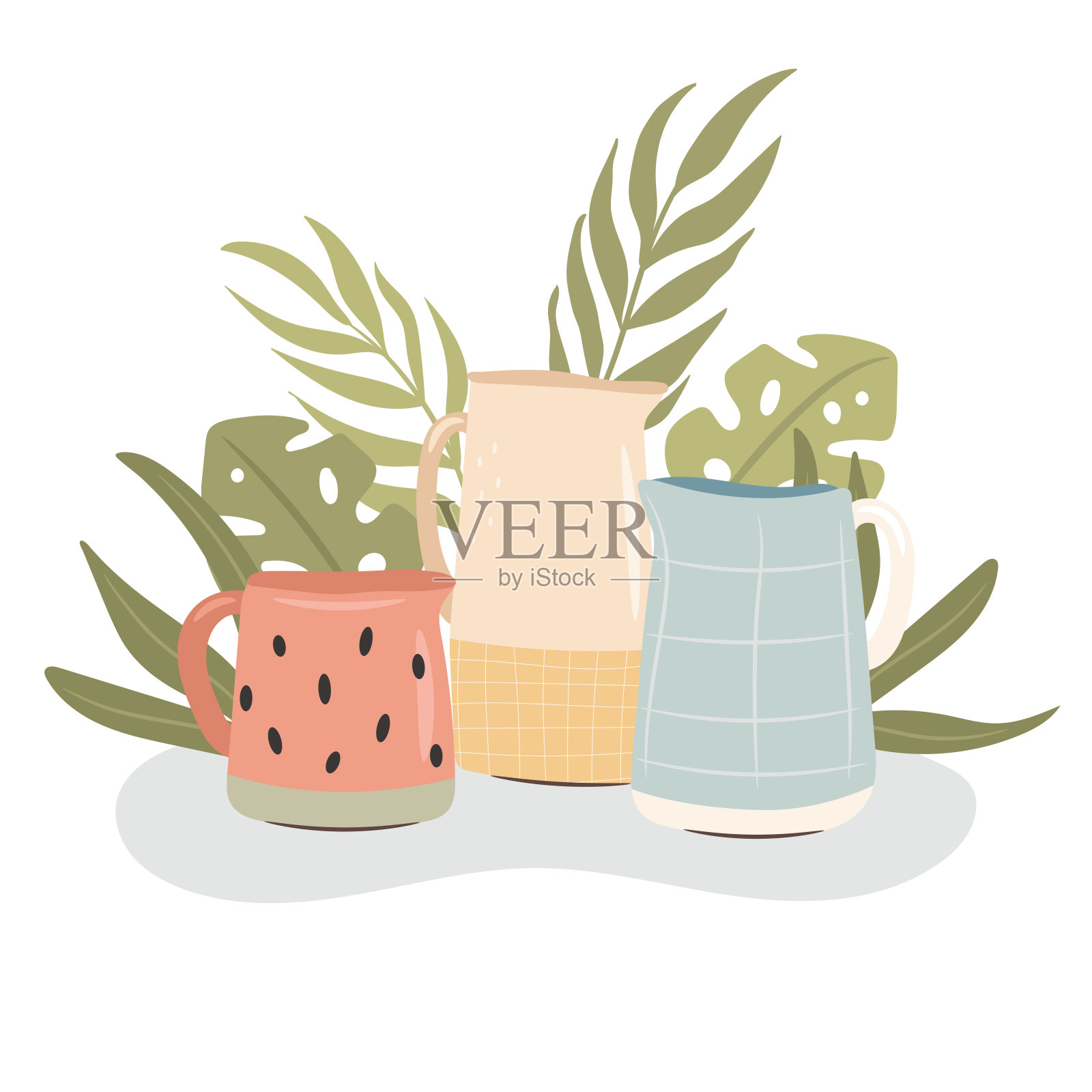 陶艺工作室。矢量图插画图片素材