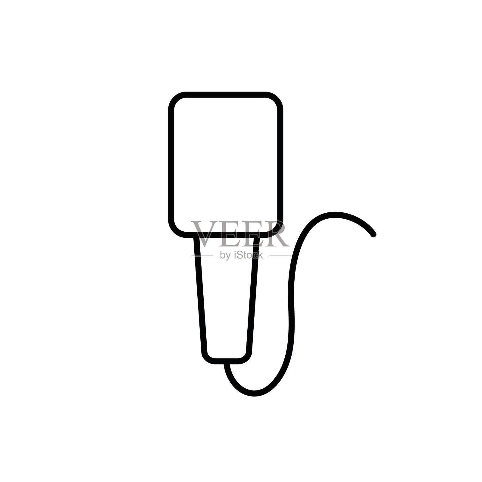 麦克风线图标，标志矢量插画图片素材