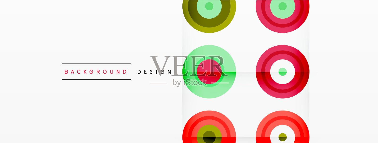 彩色圆圈抽象背景高科技插画图片素材