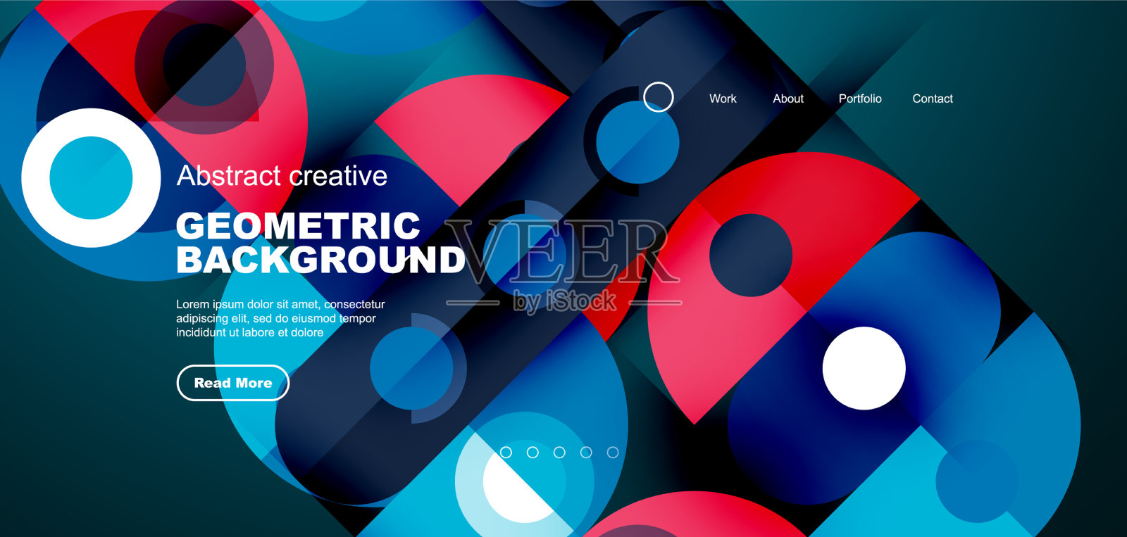 抽象技术登陆页面的背景与插画图片素材