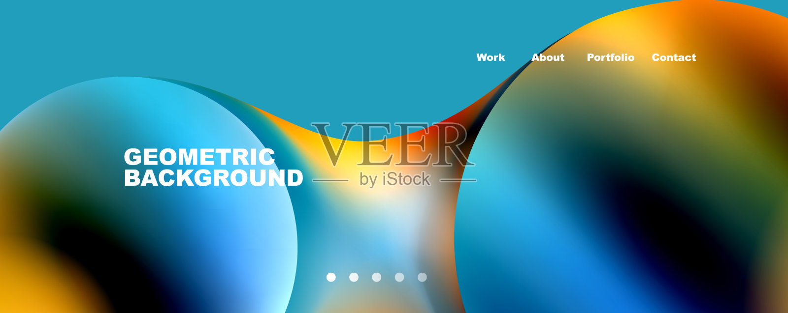 新潮简单的圆形渐变抽象背景插画图片素材