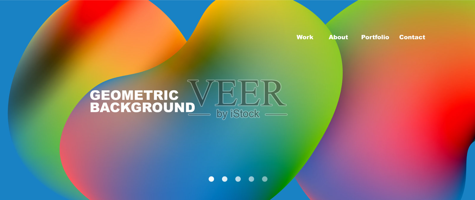 流体形状与流动梯度抽象插画图片素材