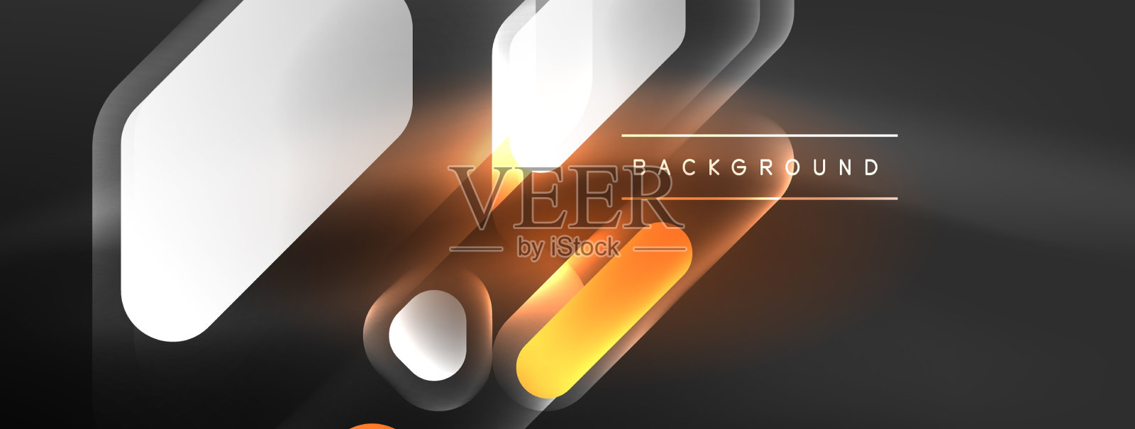 发光的霓虹几何元素抽象插画图片素材