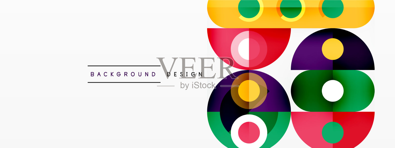 简单的圆圈和圆形元素图案插画图片素材