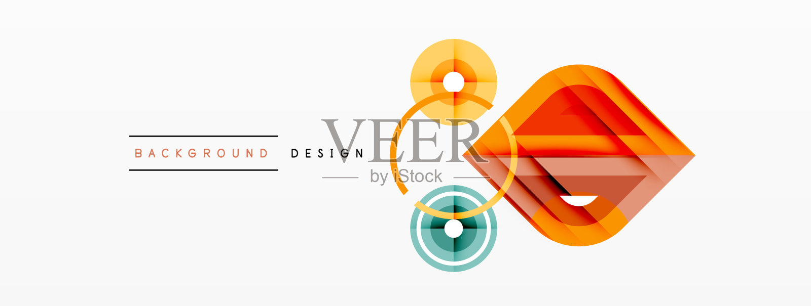 彩色三角形和圆形抽象的背景插画图片素材