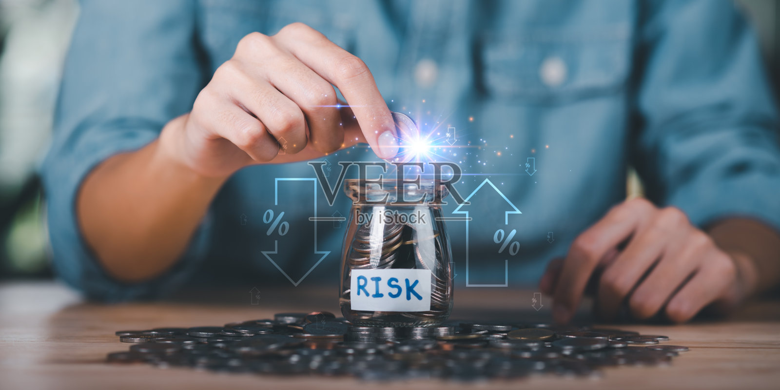 财务风险管理概念、商业投资可行性评估、商业利益保护、商业风险分析、商业机会决策、财务平衡照片摄影图片