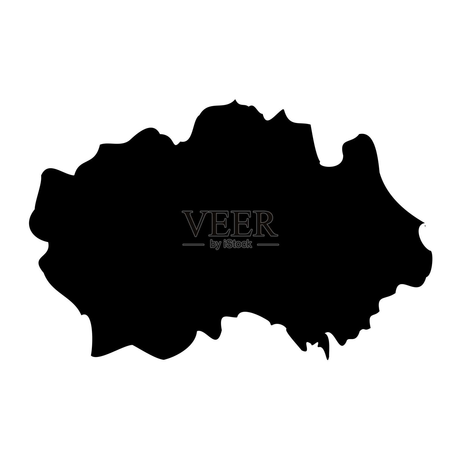 达勒姆郡地图，英格兰行政郡。矢量插图。插画图片素材