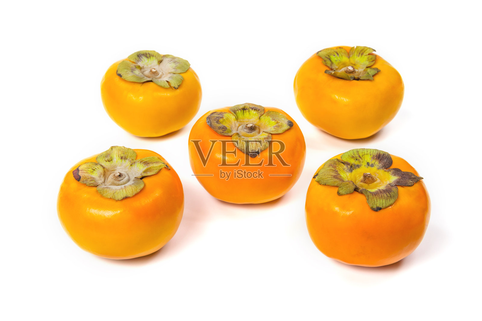 白底孤立的柿子照片摄影图片