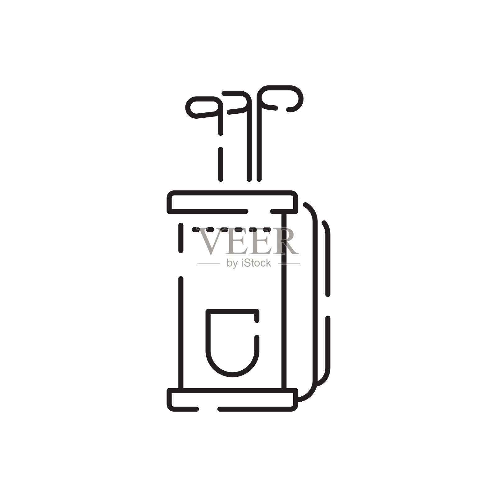 运动线条图标：体育用品和游戏矢量插图插画图片素材