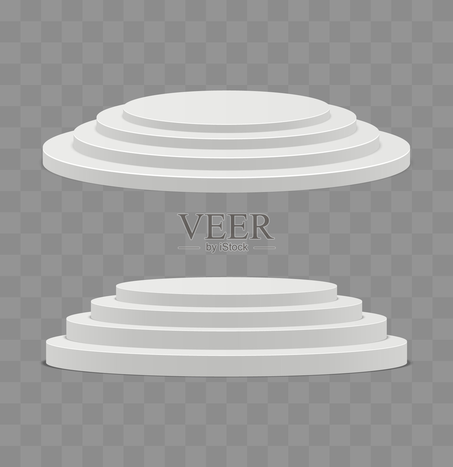 圆讲台。矢量3d阶段隔离。插画图片素材