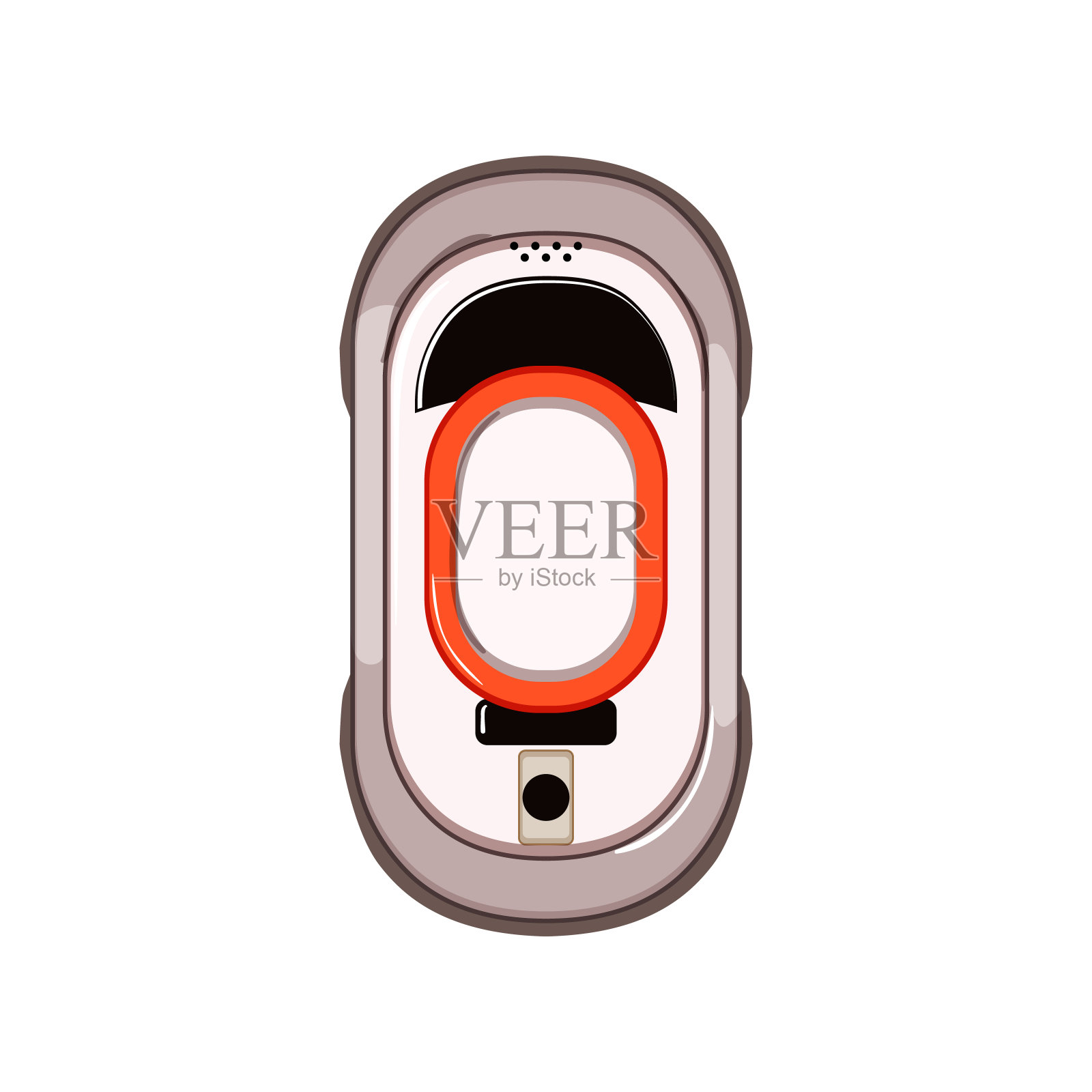 窗户玻璃清洁机器人卡通矢量插图插画图片素材