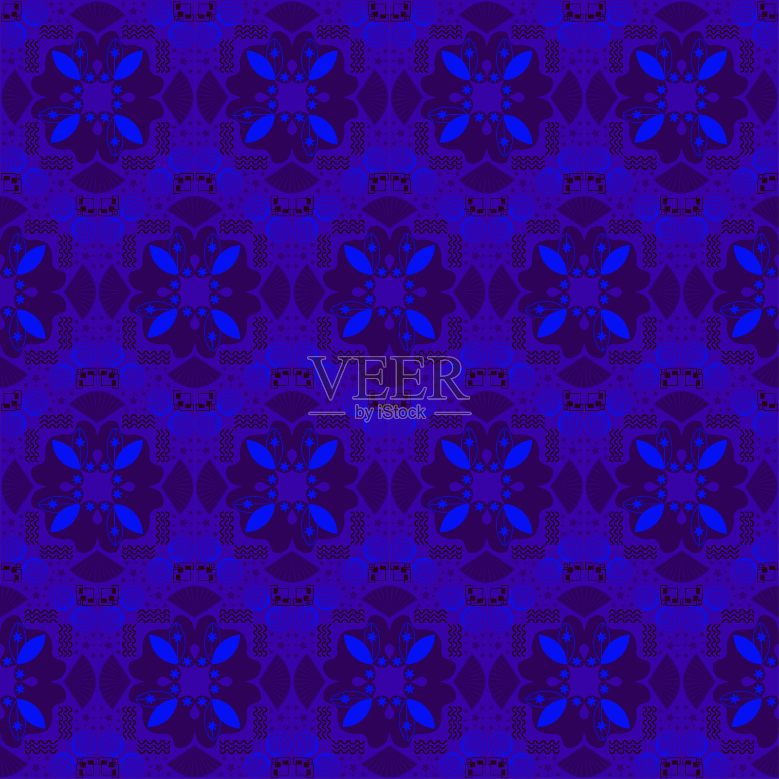 花卉无缝图案背景花园自然锦缎土著婚礼装饰艺术插画图片素材