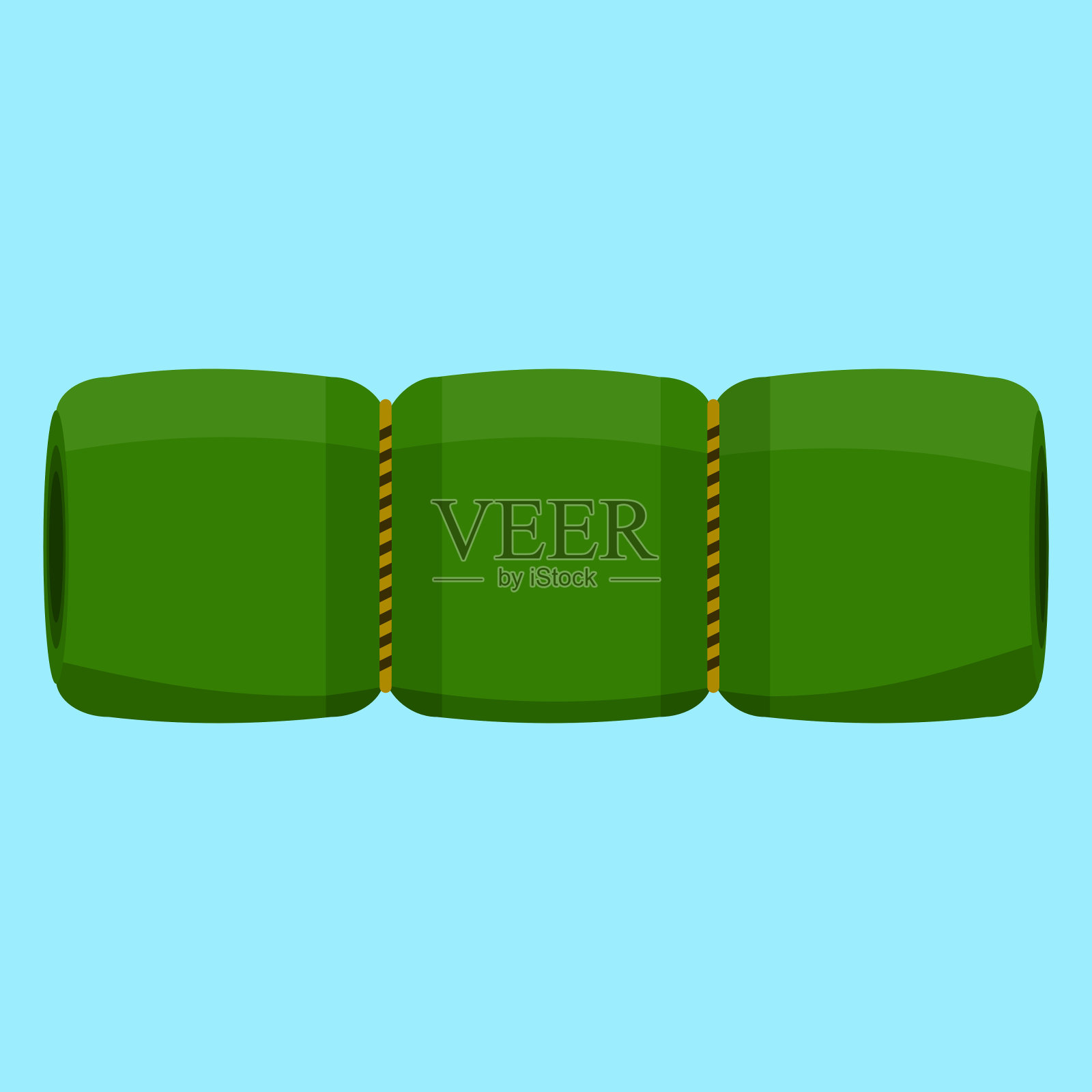 在平面矢量插图设计的徒步旅行或露营毯子插画图片素材