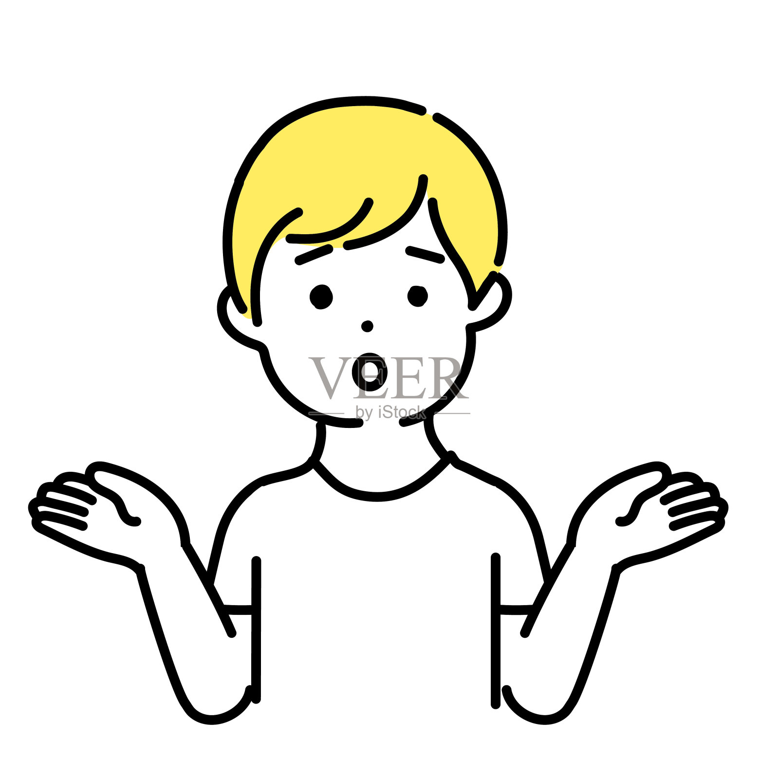 可爱的人-休闲的男人-麻烦的插图系列插画图片素材