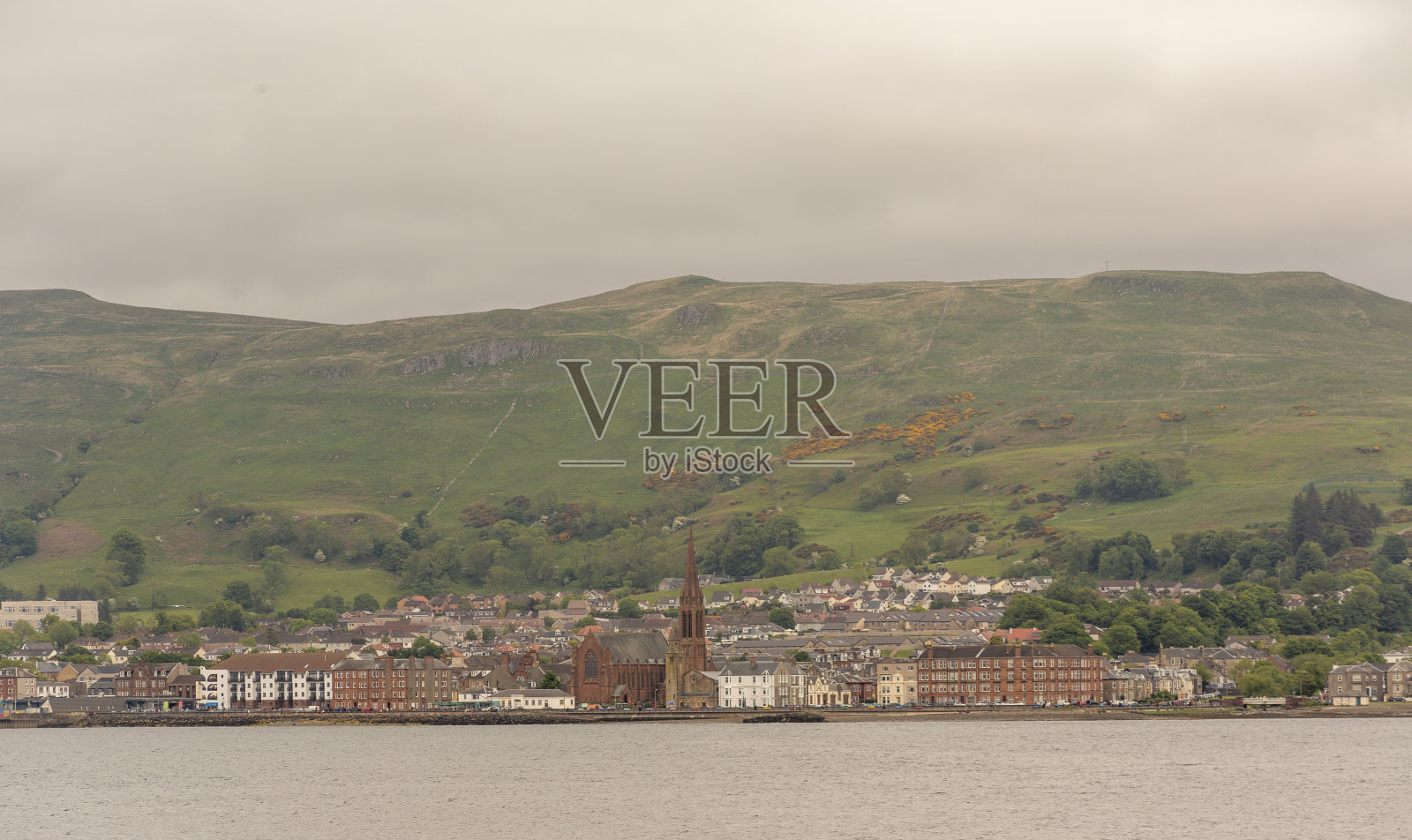 英国苏格兰格拉斯哥附近历史悠久的小镇海岸照片摄影图片