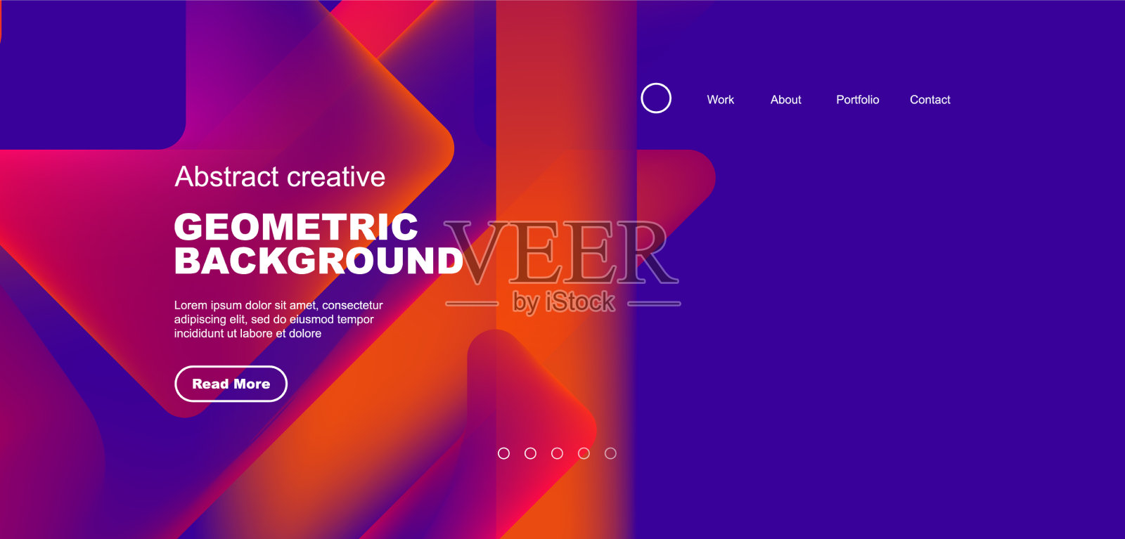 抽象新潮的几何图案海报插画图片素材