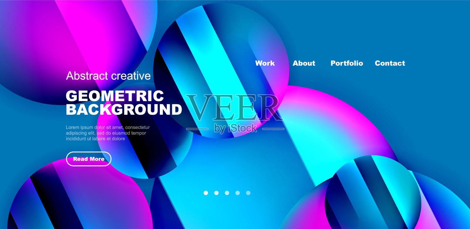 有光泽表面和光影的圆圈插画图片素材