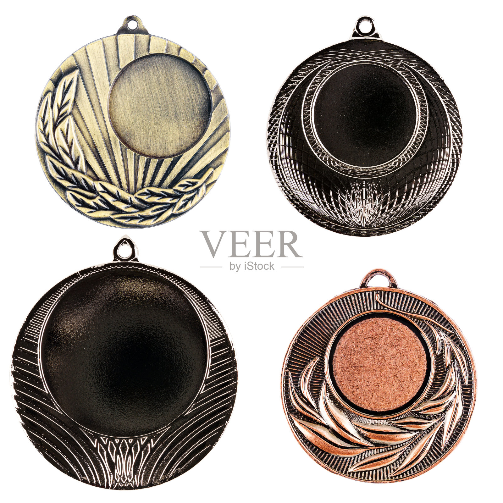 收集空白金牌和铜牌照片摄影图片