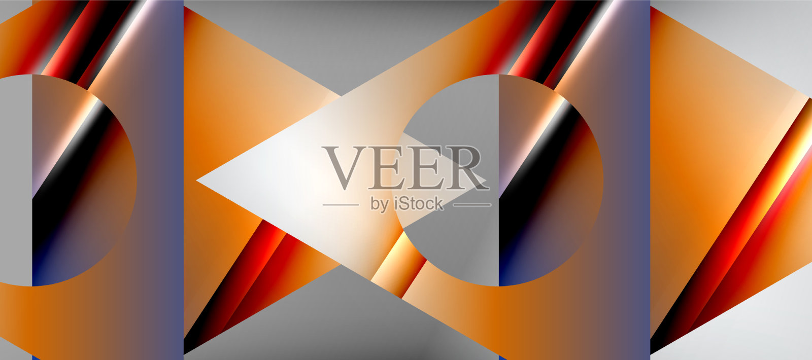 新潮的极简几何构图抽象插画图片素材