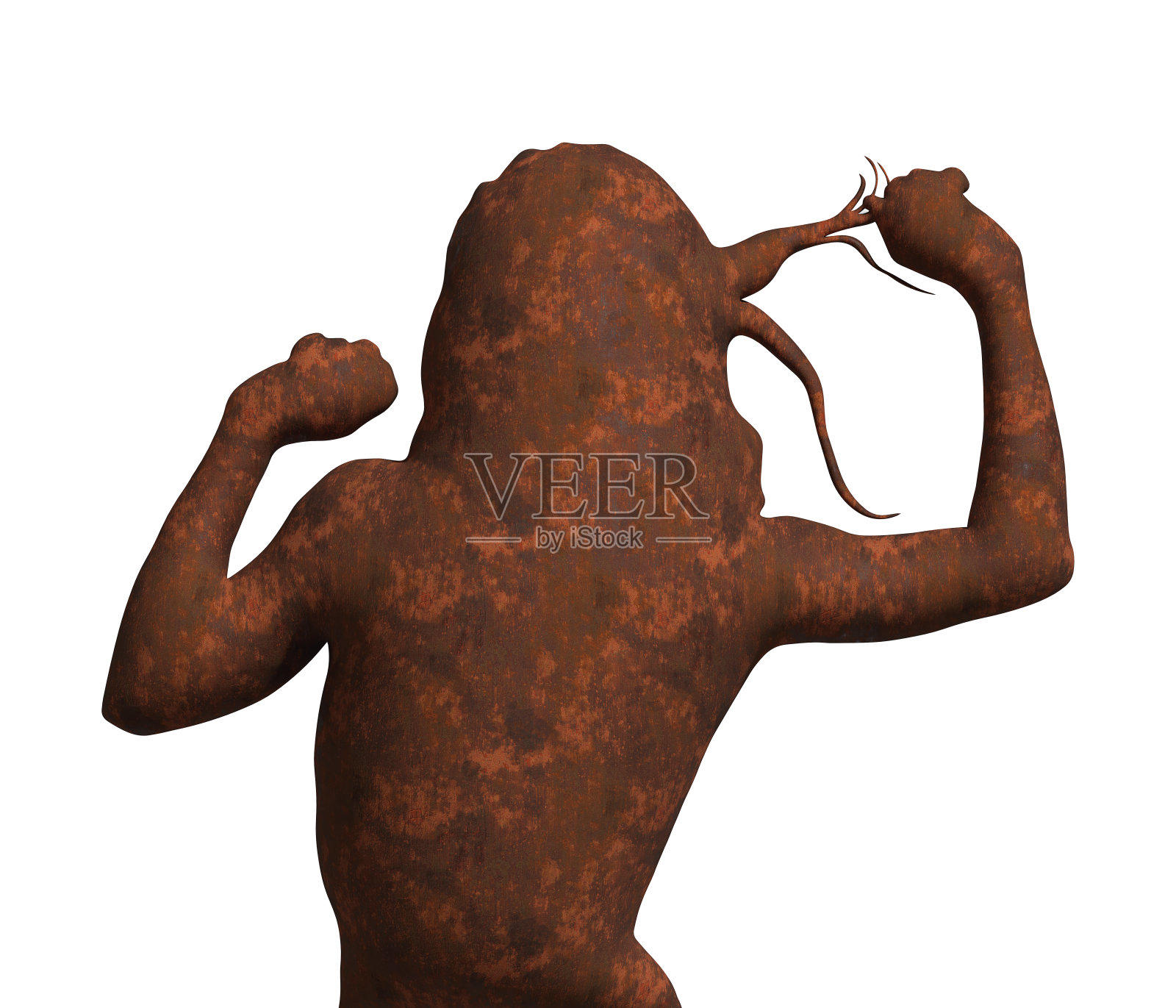 棕色女人的剪影。照片摄影图片