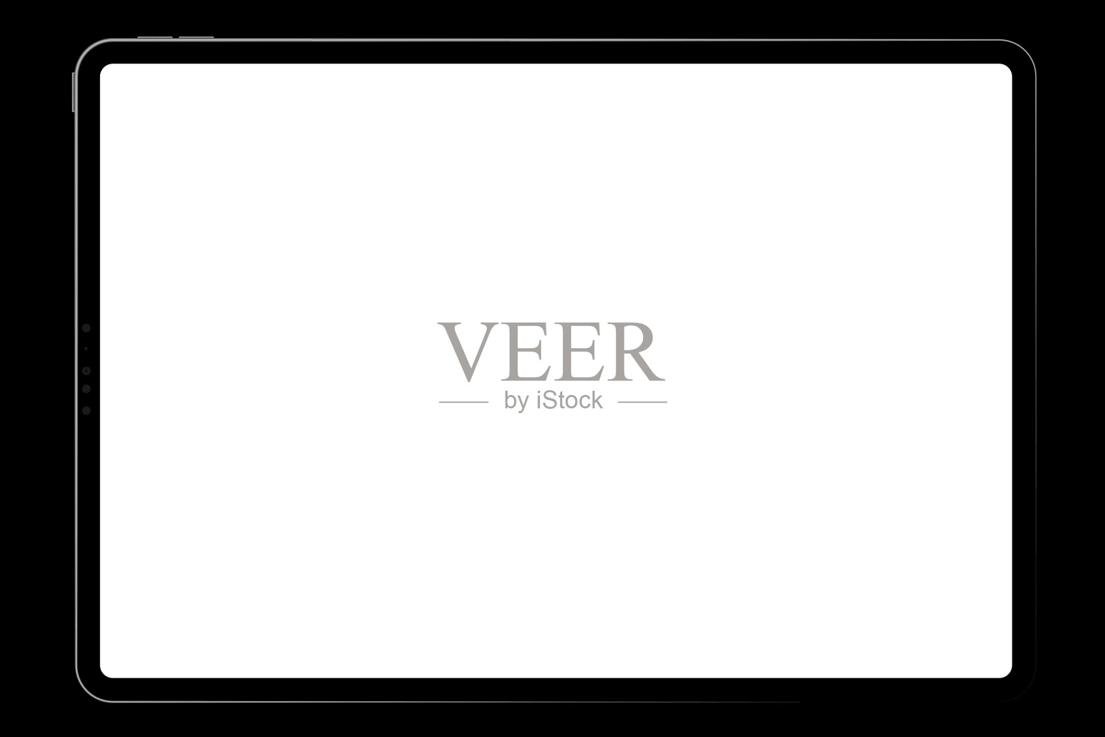 黑色背景上的平板电脑照片摄影图片