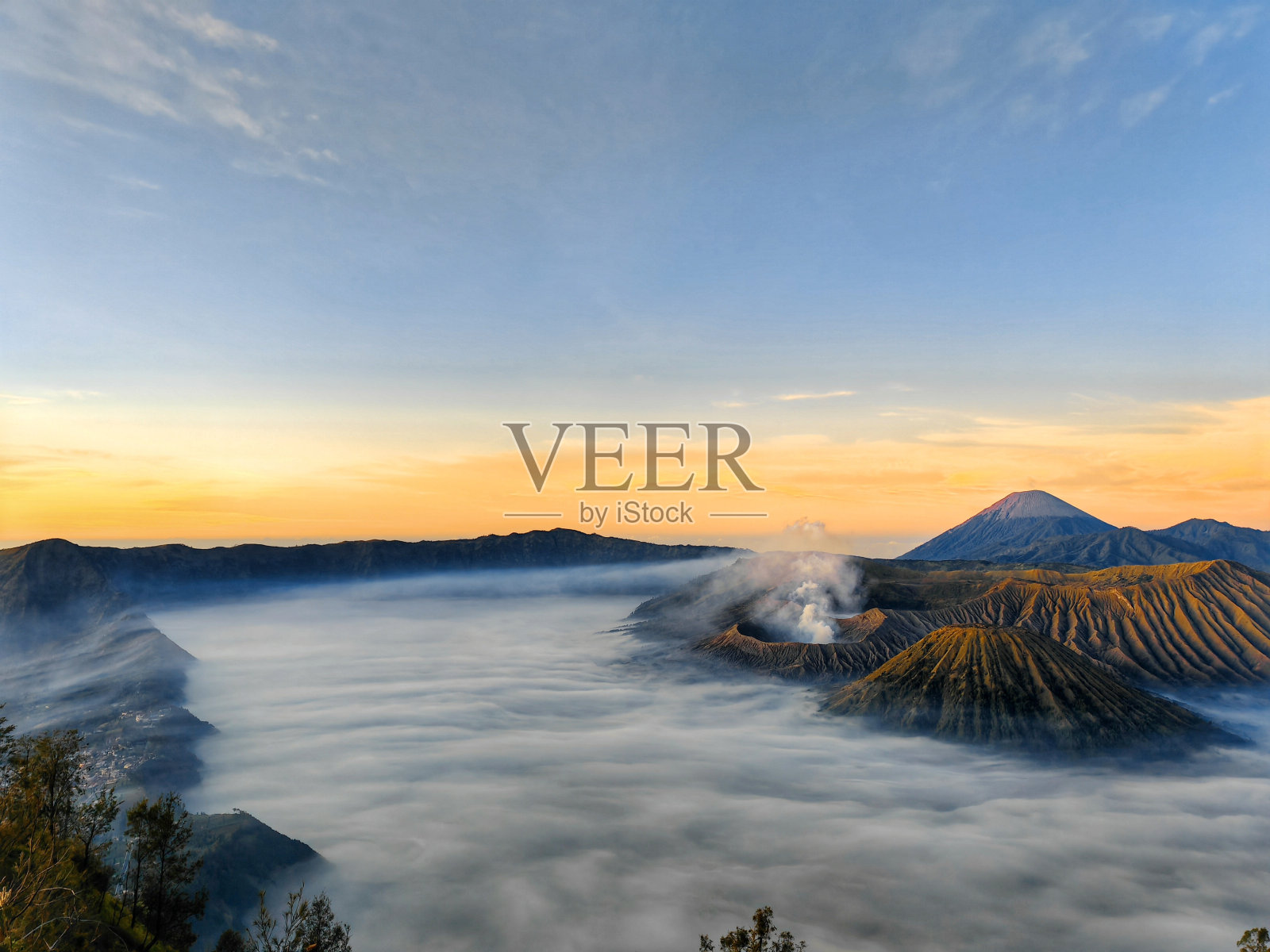 婆罗摩火山照片摄影图片