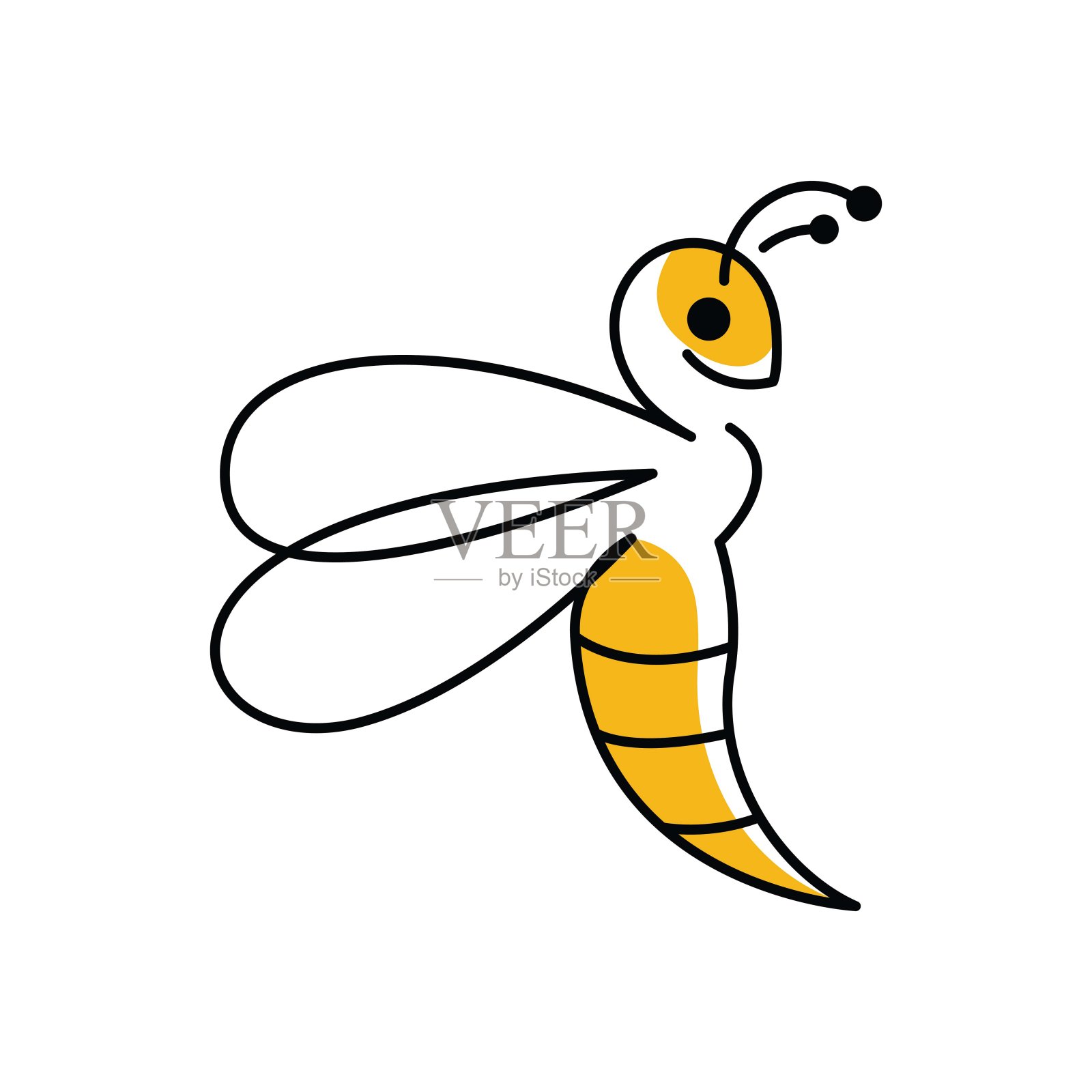 蜜蜂矢量图标说明图标素材