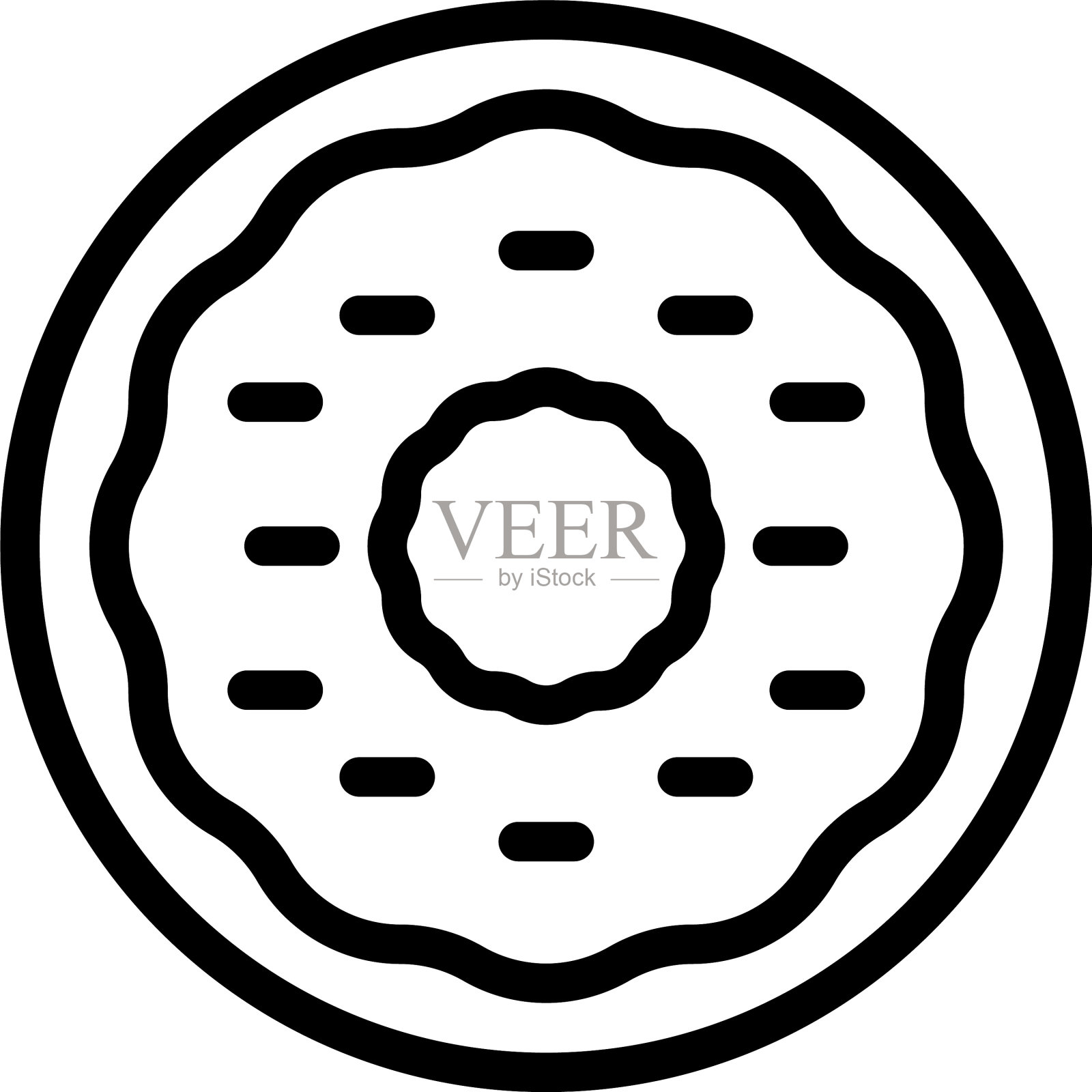 犹太烘焙食品图标勾勒出以色列插画图片素材