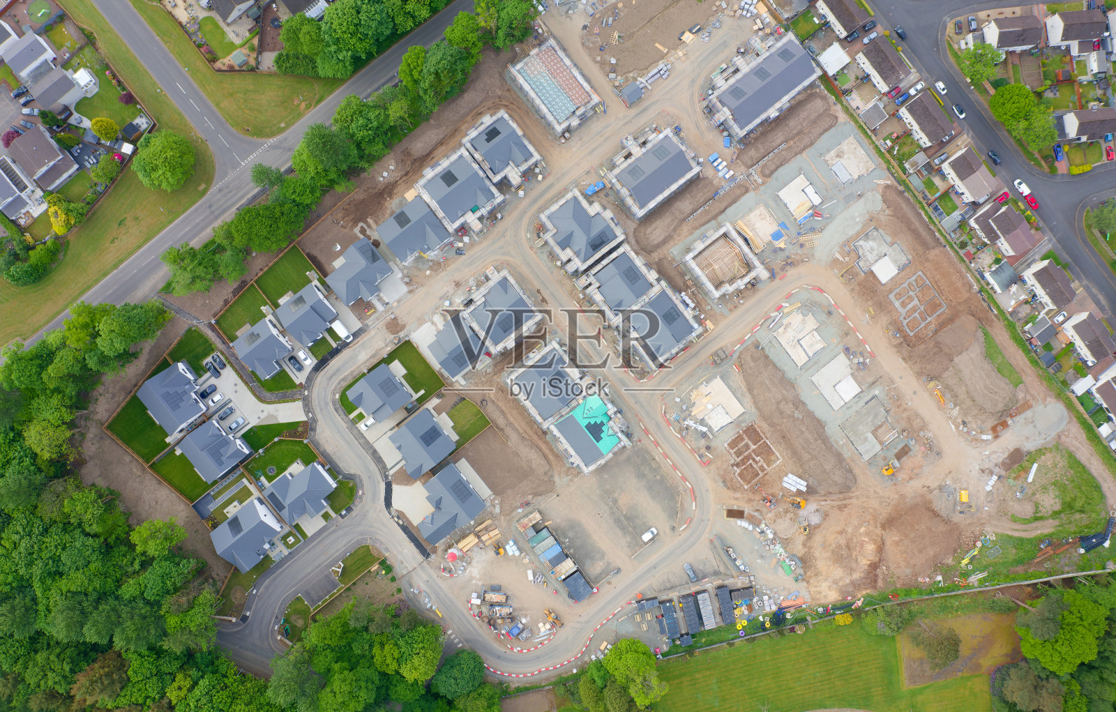 新的住房开发建设住房，以满足农村地区日益增长的需求照片摄影图片