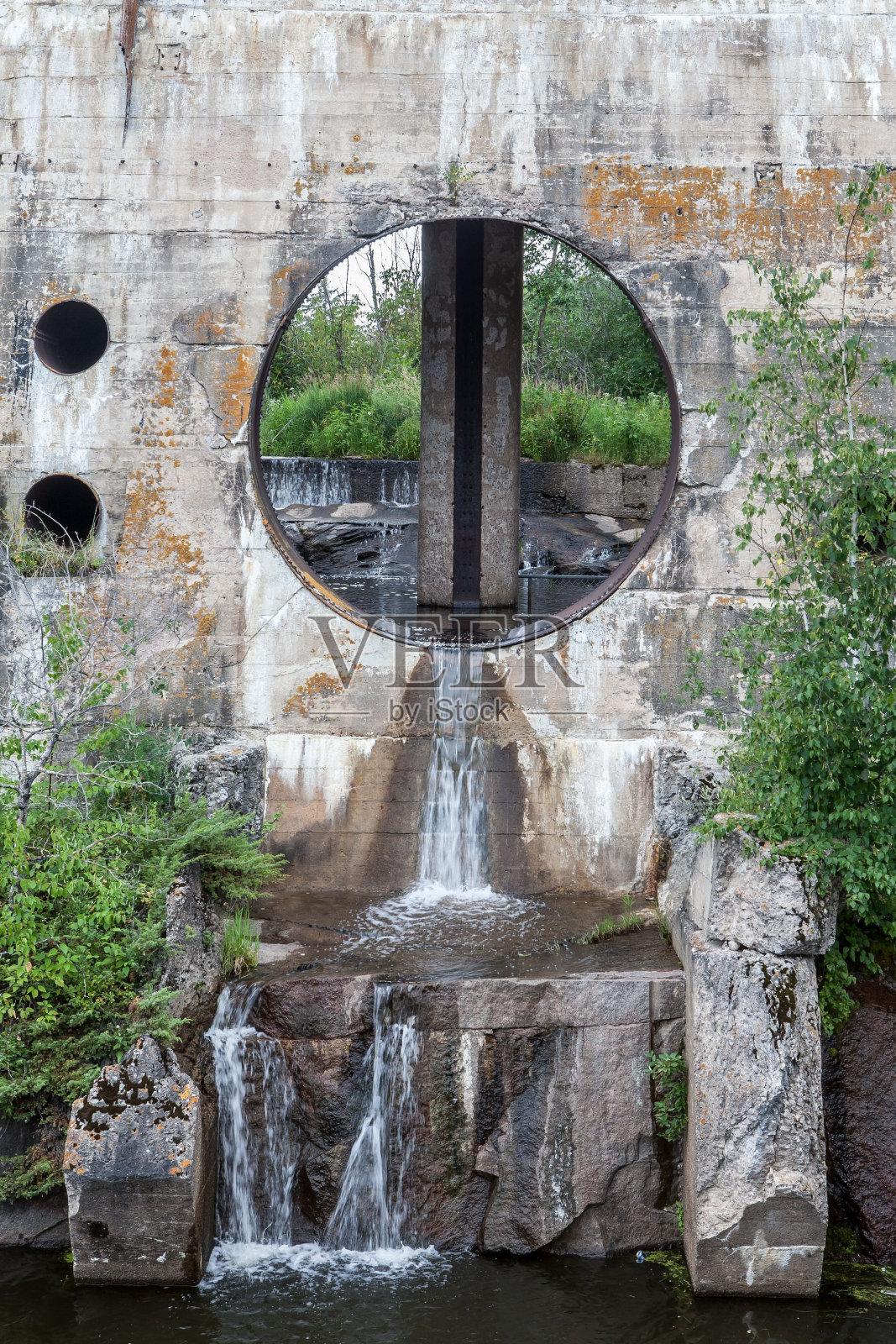 加拿大马尼托巴省皮纳瓦的皮纳瓦历史水坝遗址照片摄影图片
